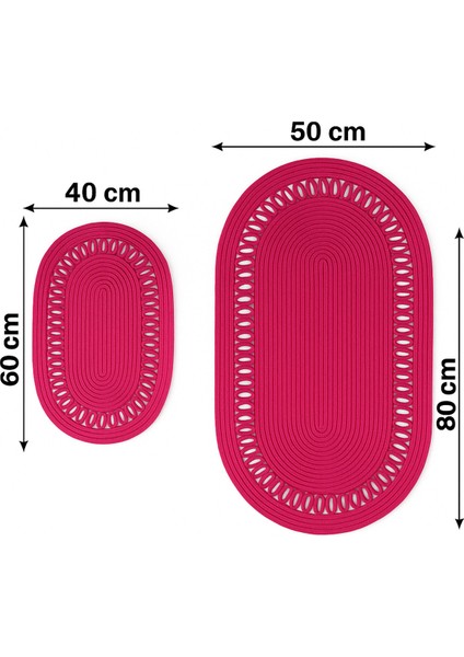 Terra 4’lü Banyo Seti – 2’li Oval Paspas & 2’li Oval Sepet, Doğal Halat Dokuma, El Yapımı - Premium fiyatları