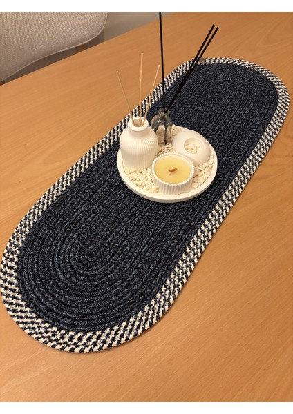 Herakles Amerikan Servis El Yapımı Pamuklu Natural Jüt Örme Desenli Runner 30X80 fiyatları