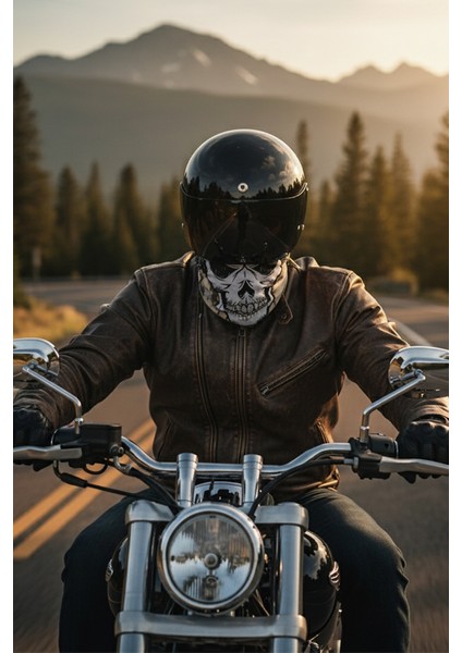 Kurukafa Desenli Buff Boyunluk Maske Bandana Unisex Baf Boyunluk modelleri