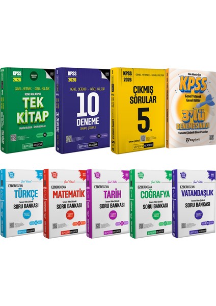 2026 Kpss Gygk Konu Anlatımı-Tüm Dersler Video Çözümlü Soru Bankası-Çıkmış Sorular 5 Yıl-10 Deneme