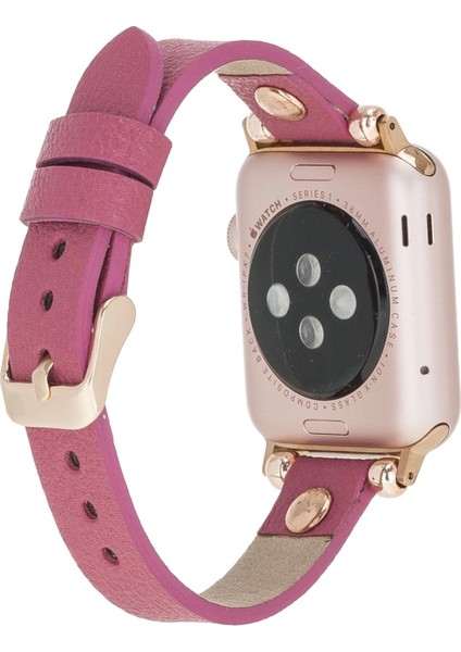 Apple Watch Uyumlu Deri Kordon 38-40-41MM Rt Cp4 Fuşya fiyatları