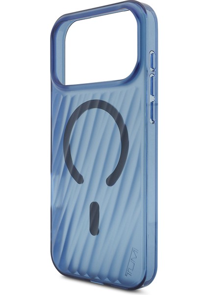 iPhone 17 Pro Max Uyumlu Kılıf Tumı Orjinal Lisanslı M-Safe Şarj Özellikli Transparan Kapak Mavi