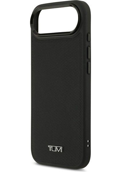 iPhone 17 Air Uyumlu Kılıf Tumı M-Safe Şarj Özellikli Deri Noktalı Dizayn Kapak Siyah