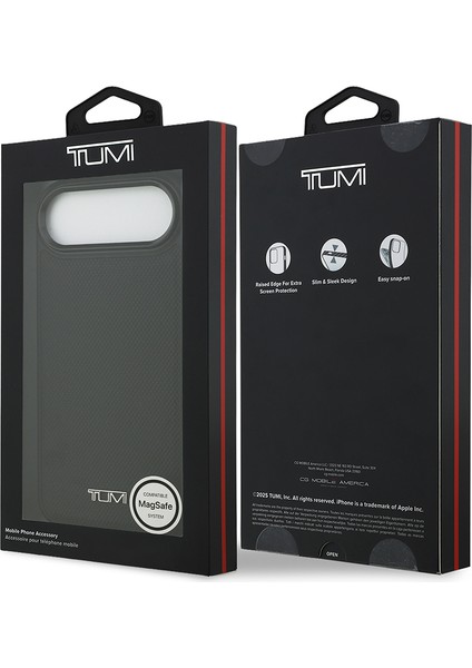 iPhone 17 Air Uyumlu Kılıf Tumı M-Safe Şarj Özellikli Deri Noktalı Dizayn Kapak Siyah