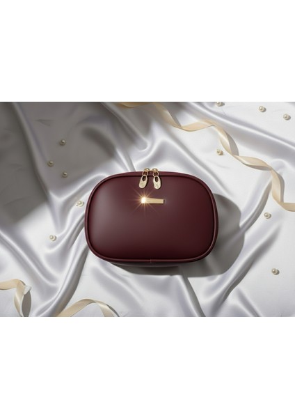 Bordo Çok Bölmeli Çanta