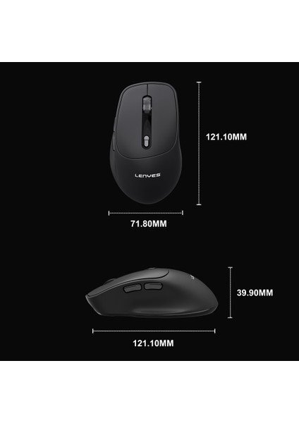 WS105 Sessiz Buton Tasarımlı Çift Bluetooth Bağlantılı 2.4g Kablosuz Mouse 1600 Dpı Siyah fiyatları