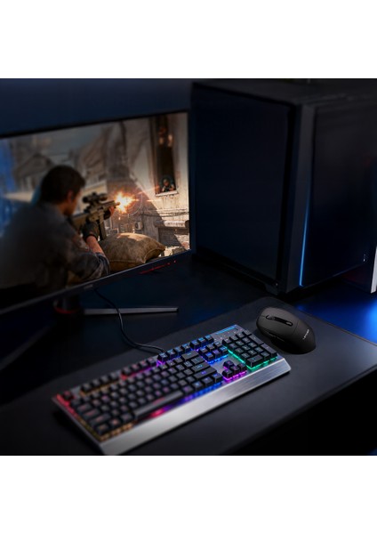 WS105 Sessiz Buton Tasarımlı Çift Bluetooth Bağlantılı 2.4g Kablosuz Mouse 1600 Dpı Siyah fırsatları