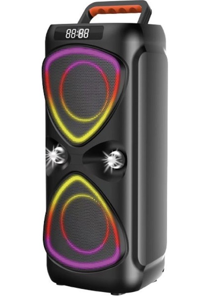 Torıma D78 Siyah Kablosuz Bluetooth Hoparlör Mikrofonlu LED Işıklı 8W+8W Parti Speaker fırsatları