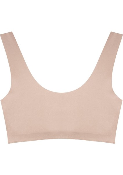 Kahverengi Dikişsiz Lazer Kesim Sütyen Pedli Kadın Hayalet Sütyen Dalga Detaylı fiyatları