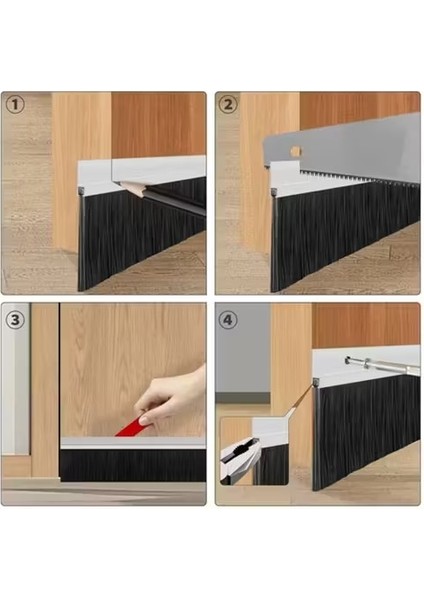 Kapı Altı Fırçası Kapı Altı Süpürgesi 90 cm (H Tipi) Kıl Boyu 3cm