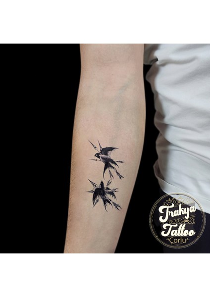 Geçici Dövme 1-2 Hafta Kalıcı Minimal 2li Kırlangıç Dövmesi fiyatları