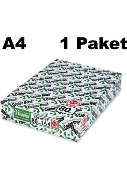 A4 Kağıt Copier Bond 80 Gr/m2 (1 Paket)