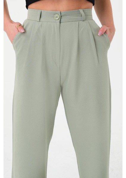 Kadın Zr Model Gri Yüksek Bel Palazzo Pantolon - 10758 fiyatları