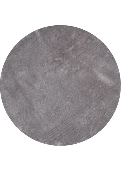 Açık Gri Yuvarlak Overlok Peluş Yumuşacık Yıkanabilir Kaymaz Taban Halı Antre Oturma Odası modelleri