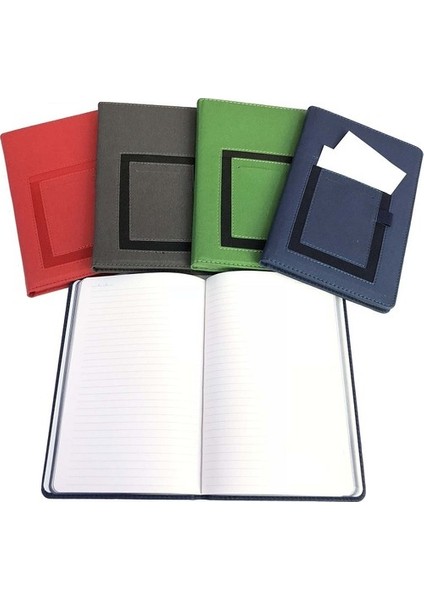 Liz Suni Deri Yeni Soft Yandan Cepli Defter 13X21 112YP (Adet Fiyatı, Karışık Renk)