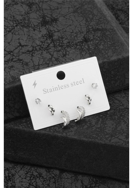 Çelik Altılı Küpe