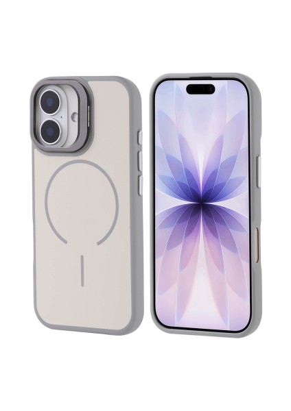 Apple iPhone 17 Uyumlu Kamera Standlı Magsafe Sarj Özellikli Kılıf