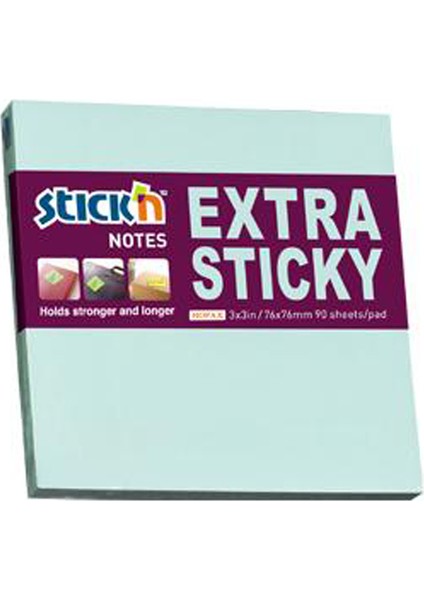 Hopax Stıckn Yapışkanlı Not Kağıdı (12 Adet)Extra 90 Yp 76X76 Pastel Mavi 21663
