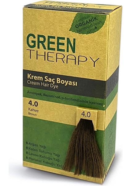 Green Therapy Krem Saç Boyası 4.0 Kahve