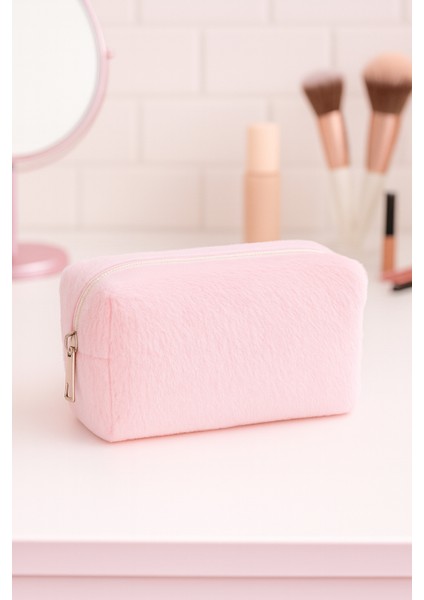 Peluş Yumuşacık Makyaj Çantası - Kozmetik Organizeri modelleri