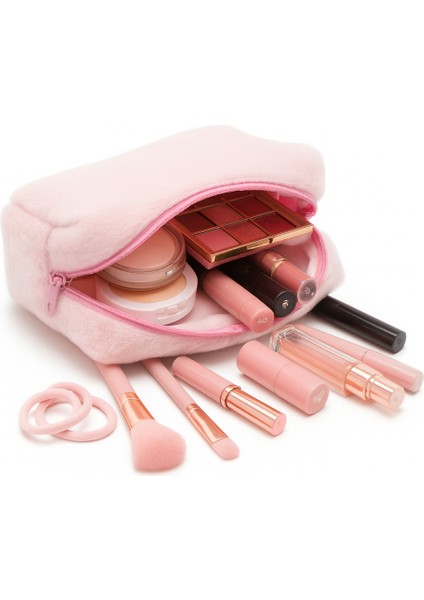 Peluş Yumuşacık Makyaj Çantası - Kozmetik Organizeri indirimleri