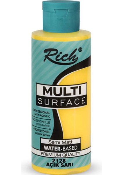 Rich Akrilik Boya Multi Surface 120 cc Açık Sarı 120-2128