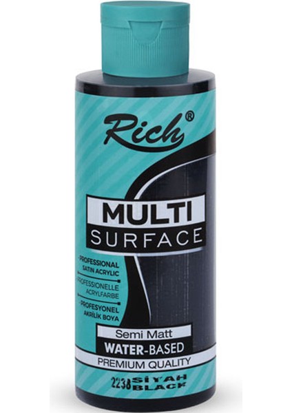 Rich Akrilik Boya Multi Surface 120 cc Siyah 120-2238