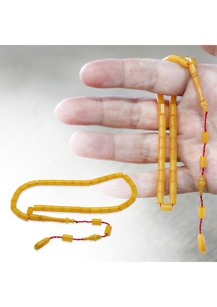 Sistemli Kesme Kesim Sarı Mini Boy Ateş Kehribar Tesbih fiyatları