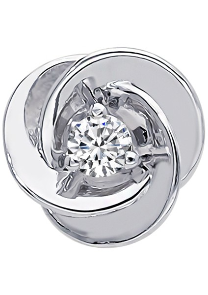 Güç Döngüsü Pırlanta Tektaş Erkek Küpesi 0423E0069