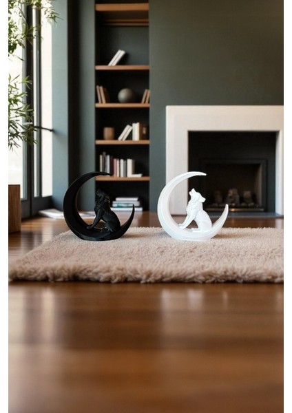 Modern Kurt Heykeli – Hilal Ay Tasarımlı Masa Üstü Dekoratif Aksesuar 12 x 12 cm Beyaz fiyatları