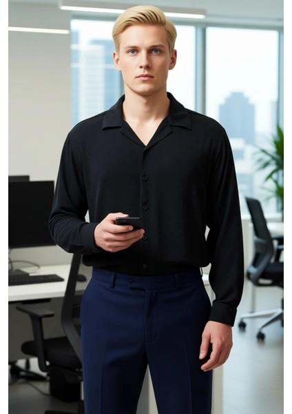 Erkek Apaş Yaka Düz Desenli Gömlek Fonksiyonel Dayanıklı Kaliteli Konforlu Estetik Premium fırsatları