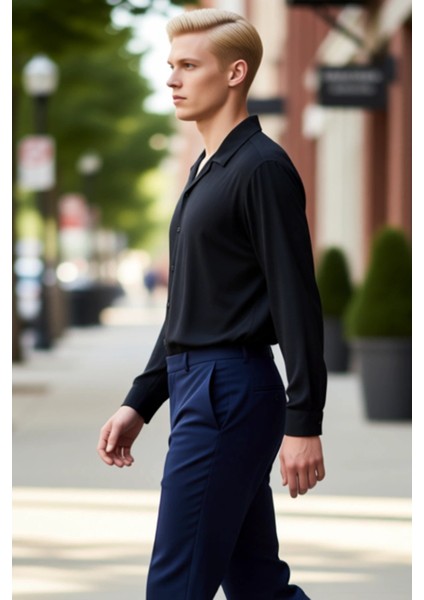 Erkek Apaş Yaka Düz Desenli Gömlek Fonksiyonel Dayanıklı Kaliteli Konforlu Estetik Premium indirimleri