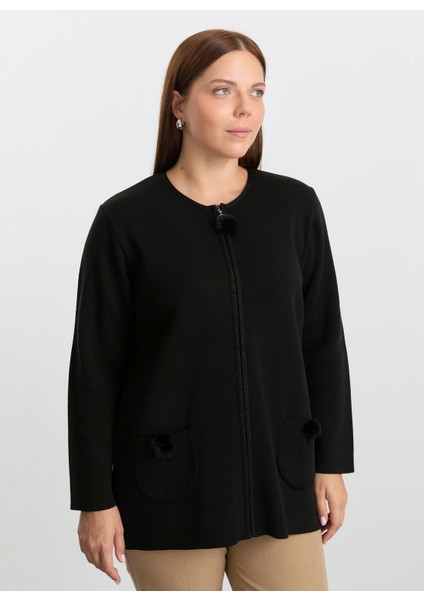 Siyah Kadın Hırka 25KSL4161 fiyatları