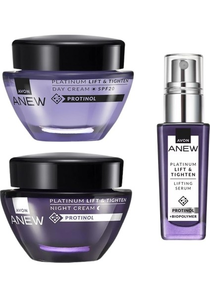 Anew Platinum Gündüz Kremi SPF20 + Gece Kremi + Lifting Serum 3lü Set