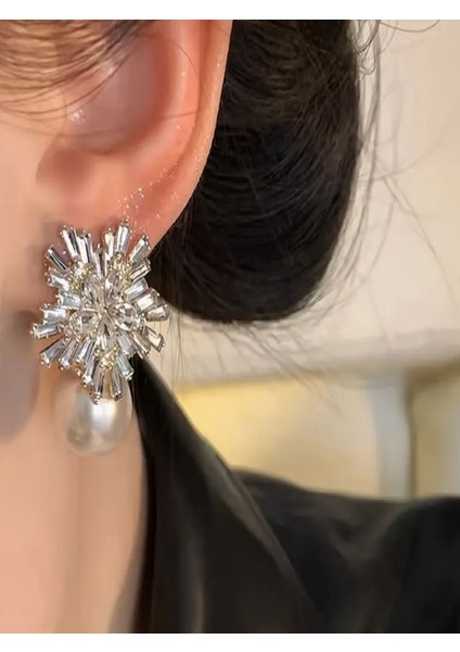 Zarif Incili Kar Tanesi Küpeler fiyatları