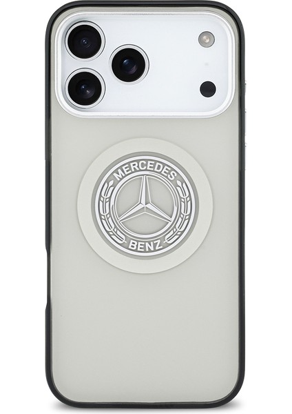 iPhone 17 Pro Max Kılıf Mercedes Benz Lisanslı M-Safeli Çift Katmanlı Pc Nostaljik Yıldız Kapak Gri modelleri