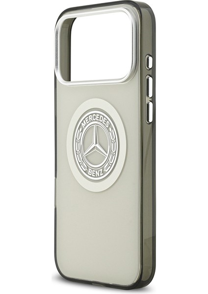 iPhone 17 Pro Max Kılıf Mercedes Benz Lisanslı M-Safeli Çift Katmanlı Pc Nostaljik Yıldız Kapak Gri