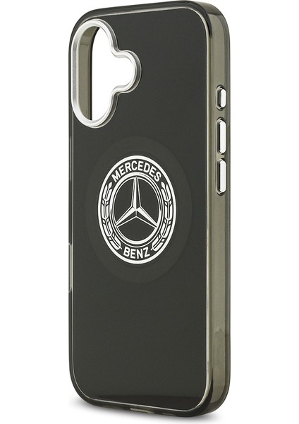 iPhone 17 Uyumlu Kılıf Mercedes Benz Lisanslı M-Safeli Çift Katmanlı Pc Nostaljik Yıldız Kapak Siyah