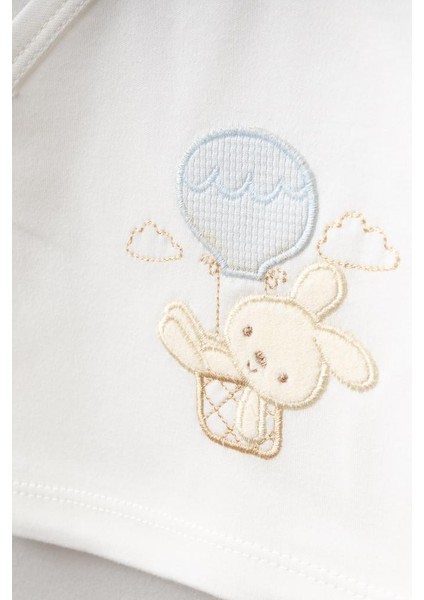 %100 Pamuk Balonlu Tavşan Desenli 5 Parça Yenidoğan Hastane Çıkışı Zıbın Seti BBTF.MV.20119.01 fiyatları