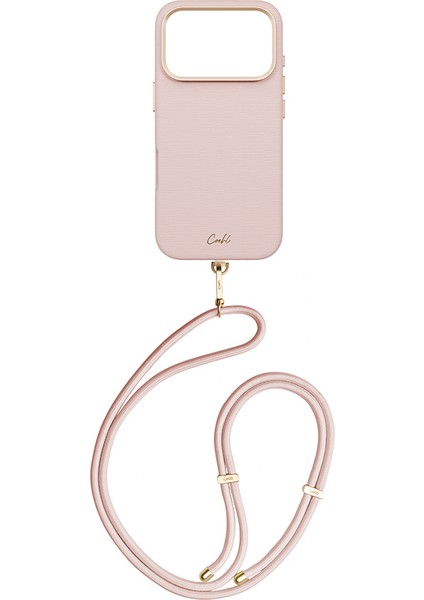 iPhone 17 Pro Uyumlu Kılıf M-Safe Şarj Özellikli Askı Ipli Coehl Mirelle Kapak Pembe fiyatları
