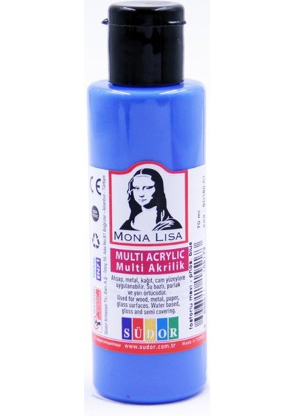 Monalisa Multi Akrilik 70 ml Fosforlu Mavi (12 Li Paket)