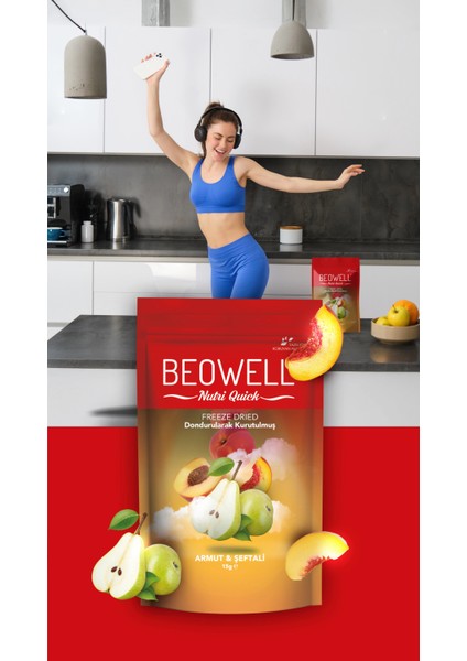 Nutri Quick – Freeze Dried Dondurularak Kurutulmuş Armut & Şeftali fırsatları