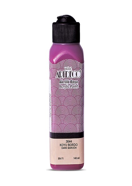 Artdeco Akrilik Boya 140 ml Koyu Bordo 070R-3644