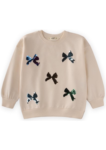 Pullu Sweatshirt 2-10 Yaş Ekru