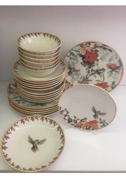 24 Parça 6 Kişilik Porselen Yemek Takımı modelleri