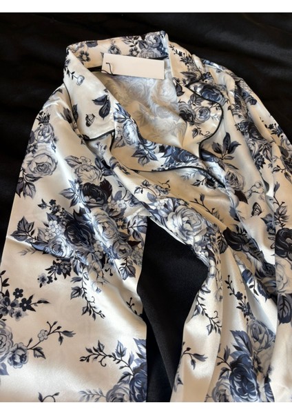 Çiçekli Pantolon Uzun Kollu Saten Takım fiyatları