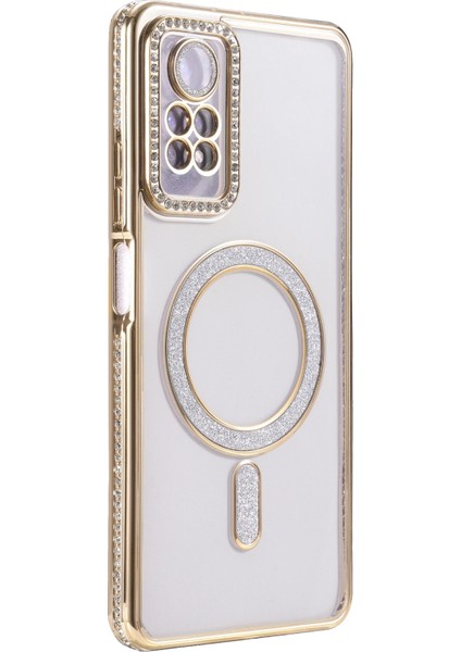 Nrzsnt Newface Xiaomi Redmi Note 12 Pro 4g Joke Simli Magneticsafe Kılıf - Gold modelleri