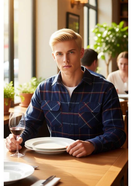 Erkek Kışlık Regular Fit Flanel Dokuma Uzun Kollu Kareli Gömlek Ceket Gün Boyu Konfor Sağlar modelleri