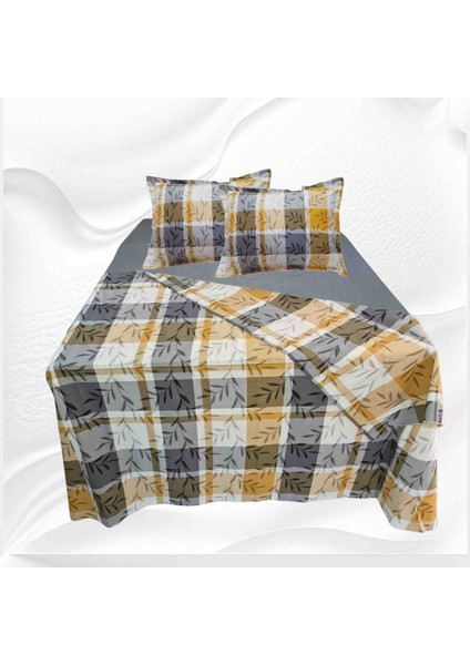 Ç.KIŞILIK%100 PAMUKLU(200X225 Nevresim)Lastikli Çarşaf 180X200X30(FERMUARLI Yastık Kılıfı 50X70