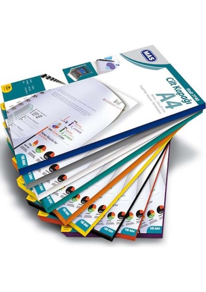 Mas Cilt Kapağı Plastik Opak A4 160 Mıc (100 Lü) Şeffaf 7740